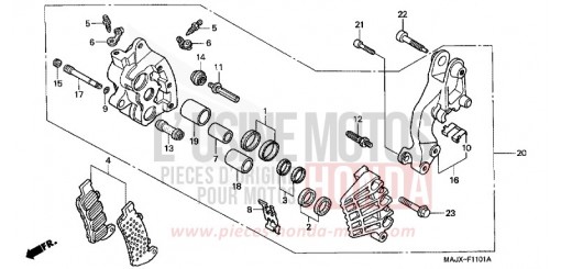 R. FRONT BRAKE CALIPER (ST1100A) ST1100AY de 2000